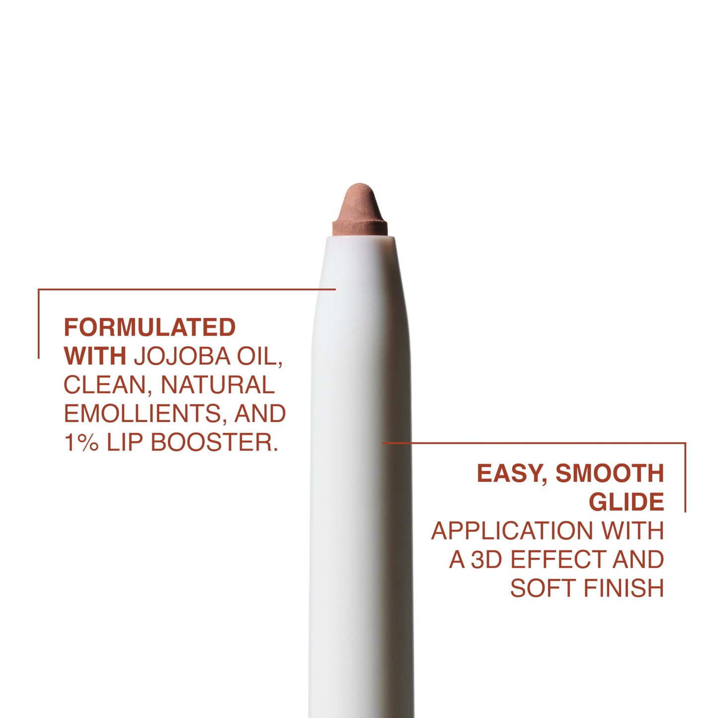 Freck MAKEOUT CLUB Nude Muse Lip Liner, 0.12oz | Retractable Pencil, Long Lasting Lip Plumper & Definer | Infused with Jojoba and Hyaluronic Acid | Vegan, Cruelty Free | Rosey Cinnamon