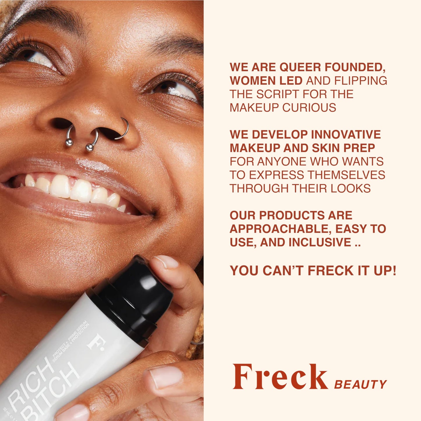 Freck Beauty Bundle – The Original Freckle Pen Mini (FRECK OG) and RICH Beotch Hydrating Gripping Primer | Faux Freckles & Skin-Gripping Hydration Duo