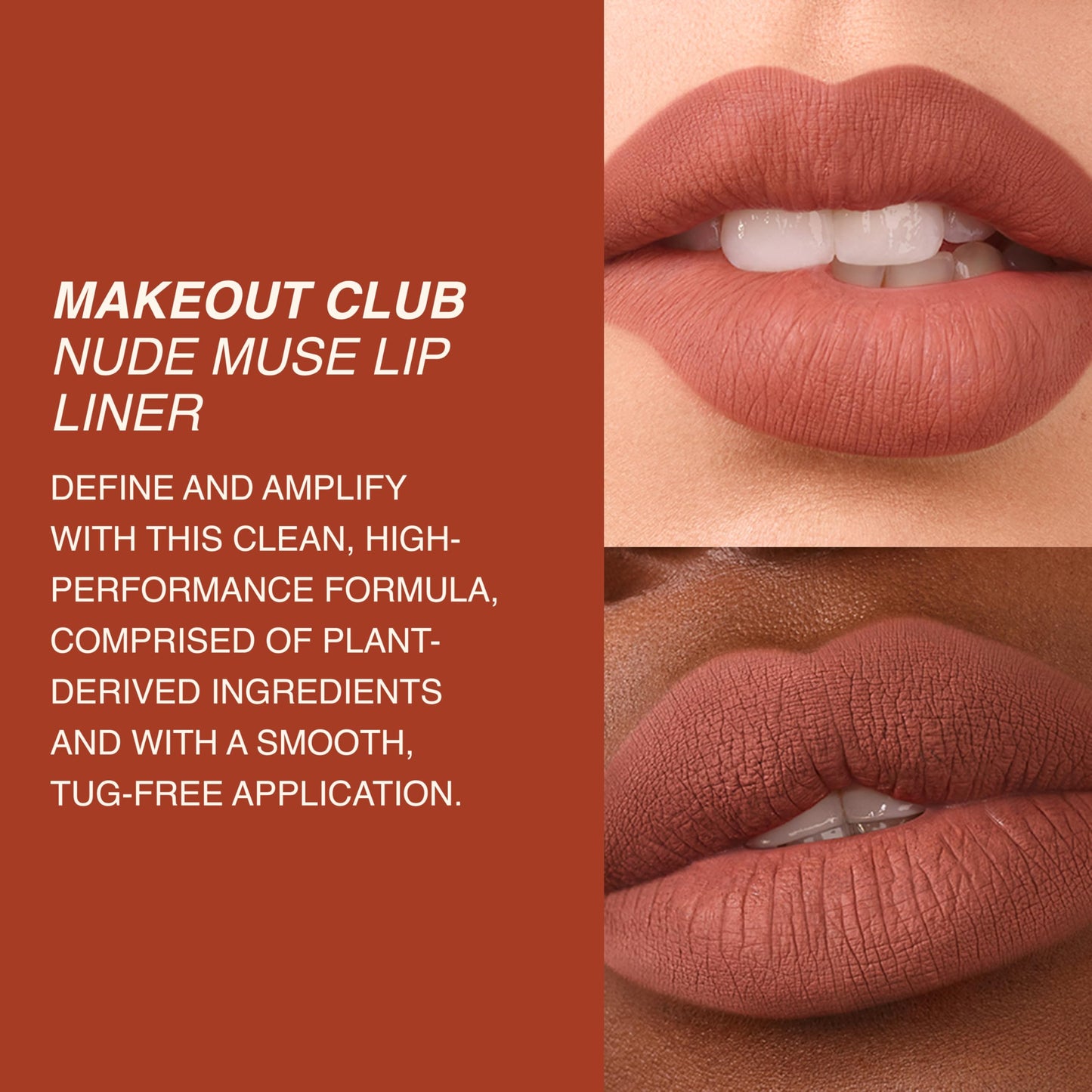 Freck MAKEOUT CLUB Nude Muse Lip Liner, 0.12oz | Retractable Pencil, Long Lasting Lip Plumper & Definer | Infused with Jojoba and Hyaluronic Acid | Vegan, Cruelty Free | Rich Chocolate Brown