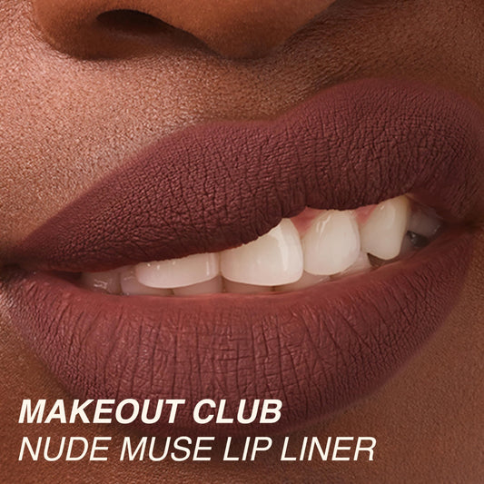 Freck MAKEOUT CLUB Nude Muse Lip Liner, 0.12oz | Retractable Pencil, Long Lasting Lip Plumper & Definer | Infused with Jojoba and Hyaluronic Acid | Vegan, Cruelty Free | Rich Chocolate Brown